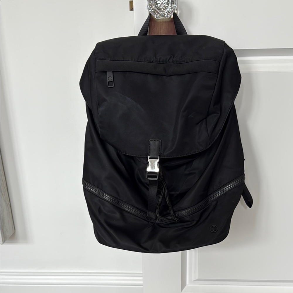Lululemon Athletica Black Backpack Minimalist Design